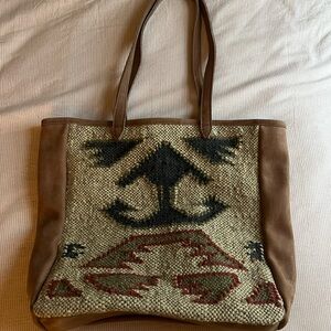 Fair Trade Suede Tote - NWOT